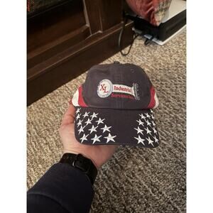 XL Industrial Services Inc Patriotic Strapback Hat USA Flag Stars Bill